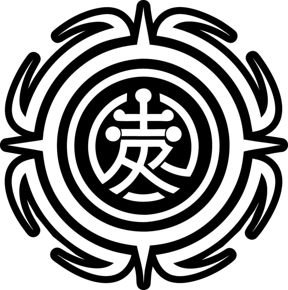 Strength reiki icon in glyph style vector