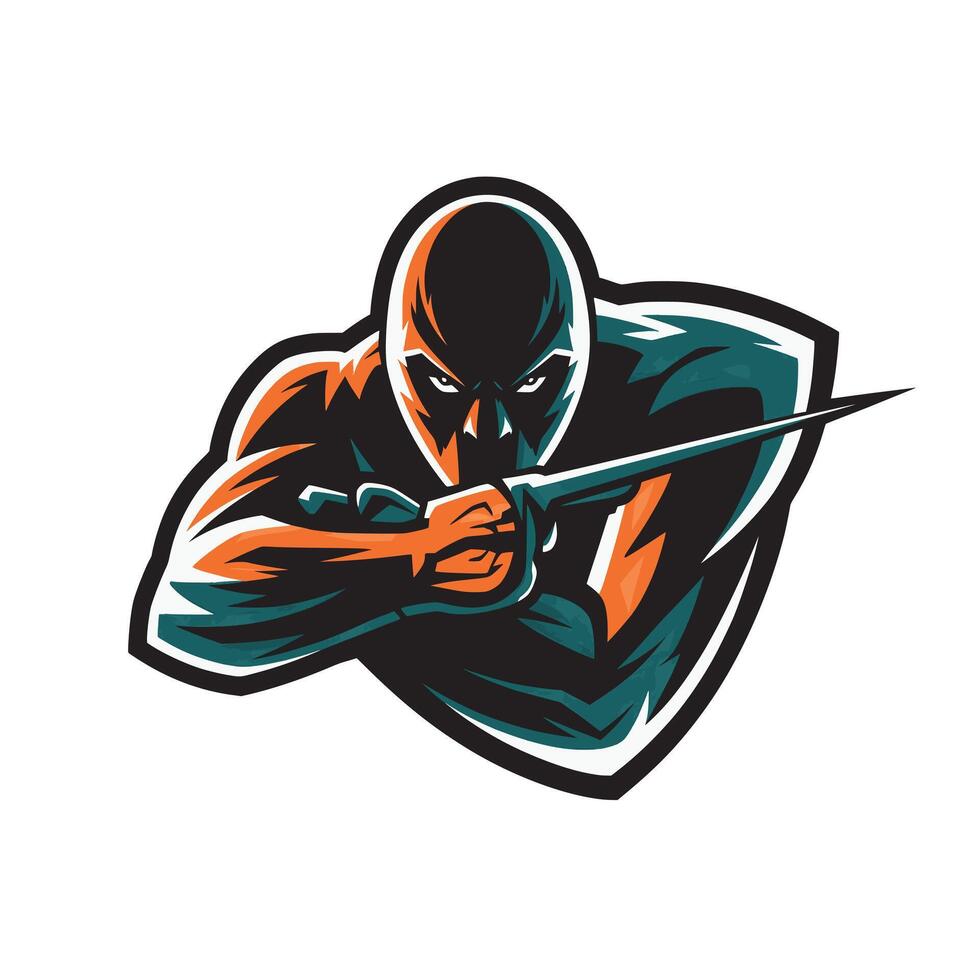 super hero pose design character illustration logo vector