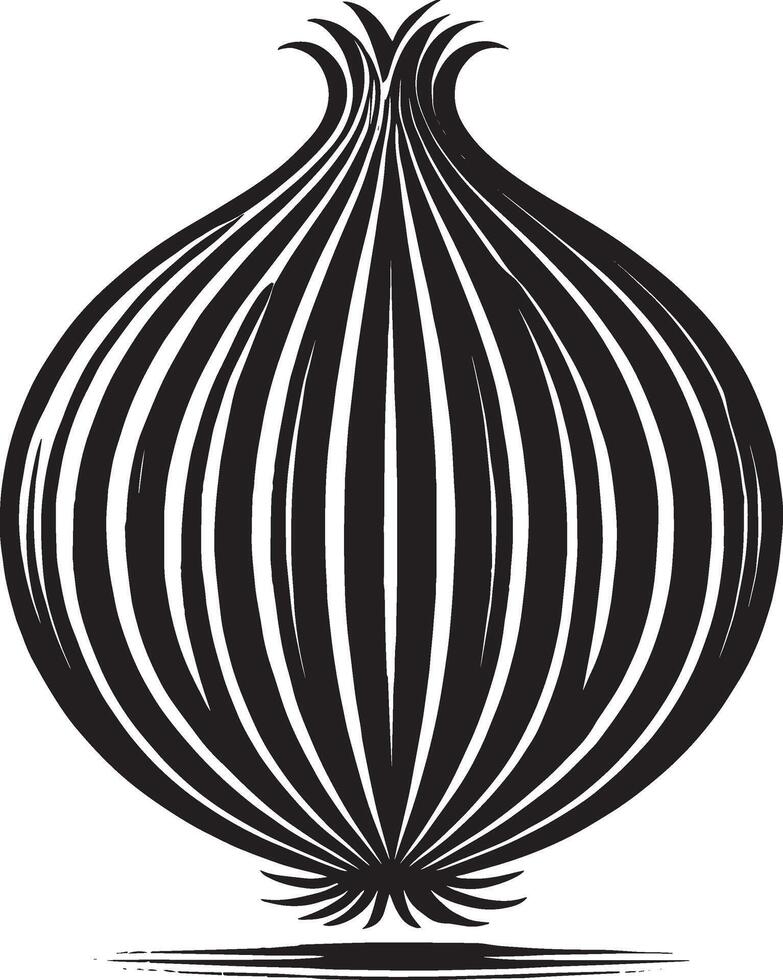 Inspiring onion bulb shadow artwork on a pristine white surface vector