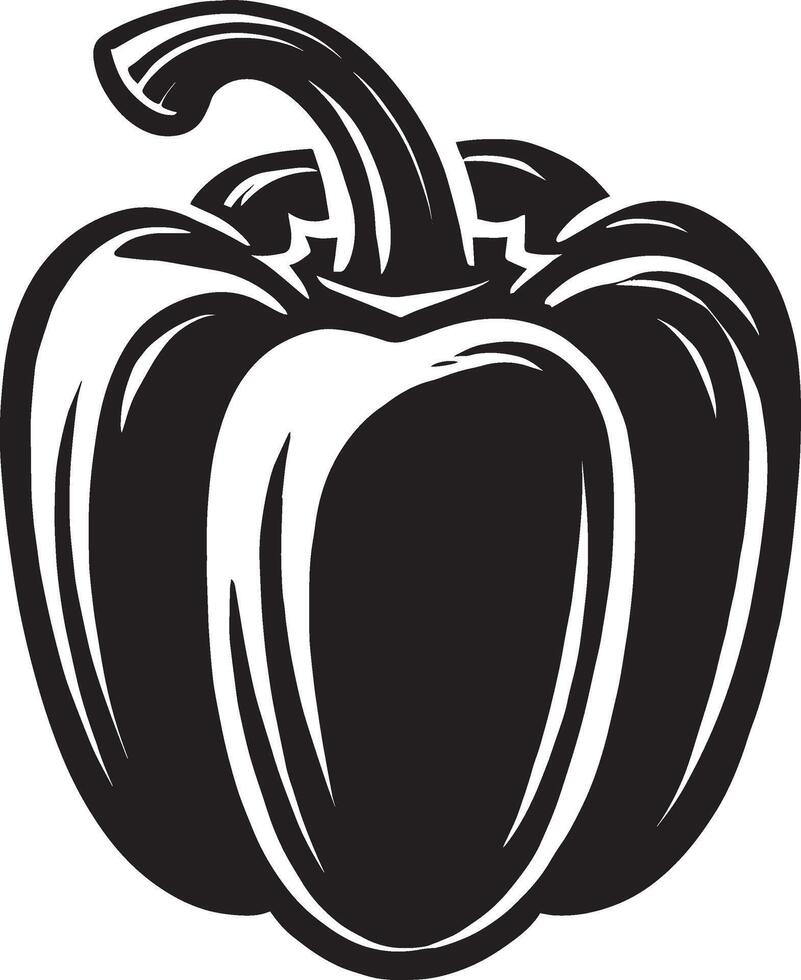 Captivating capsicum shadow design on a clean white surface vector