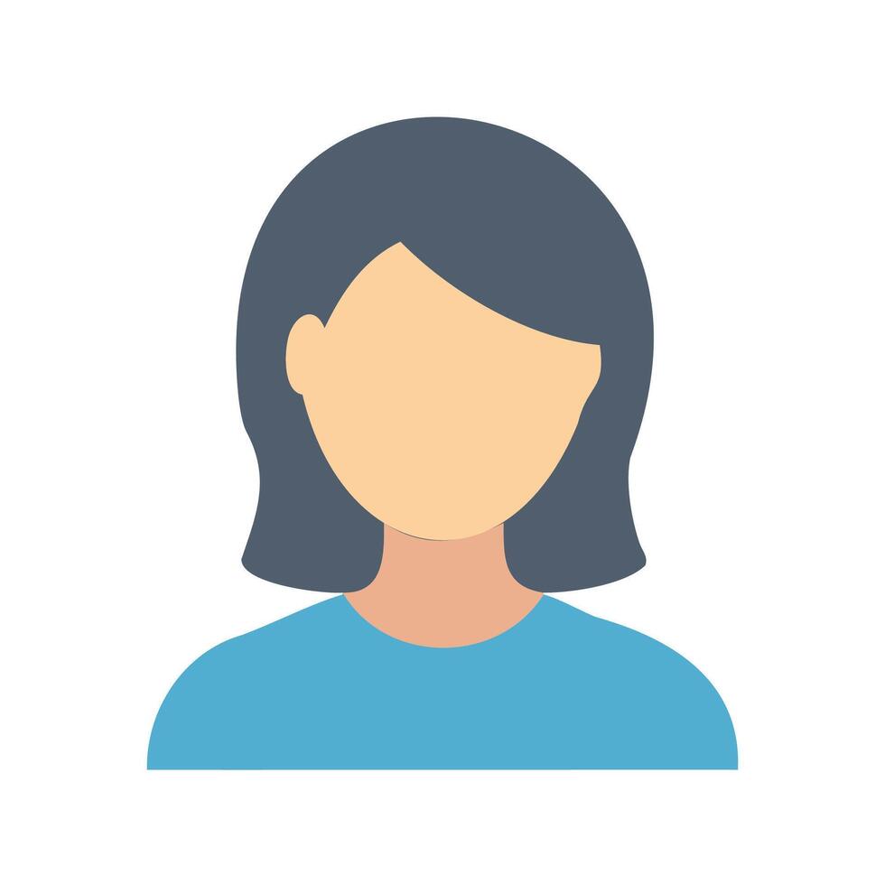 Sleek Woman's Side View on Monochrome Background vector