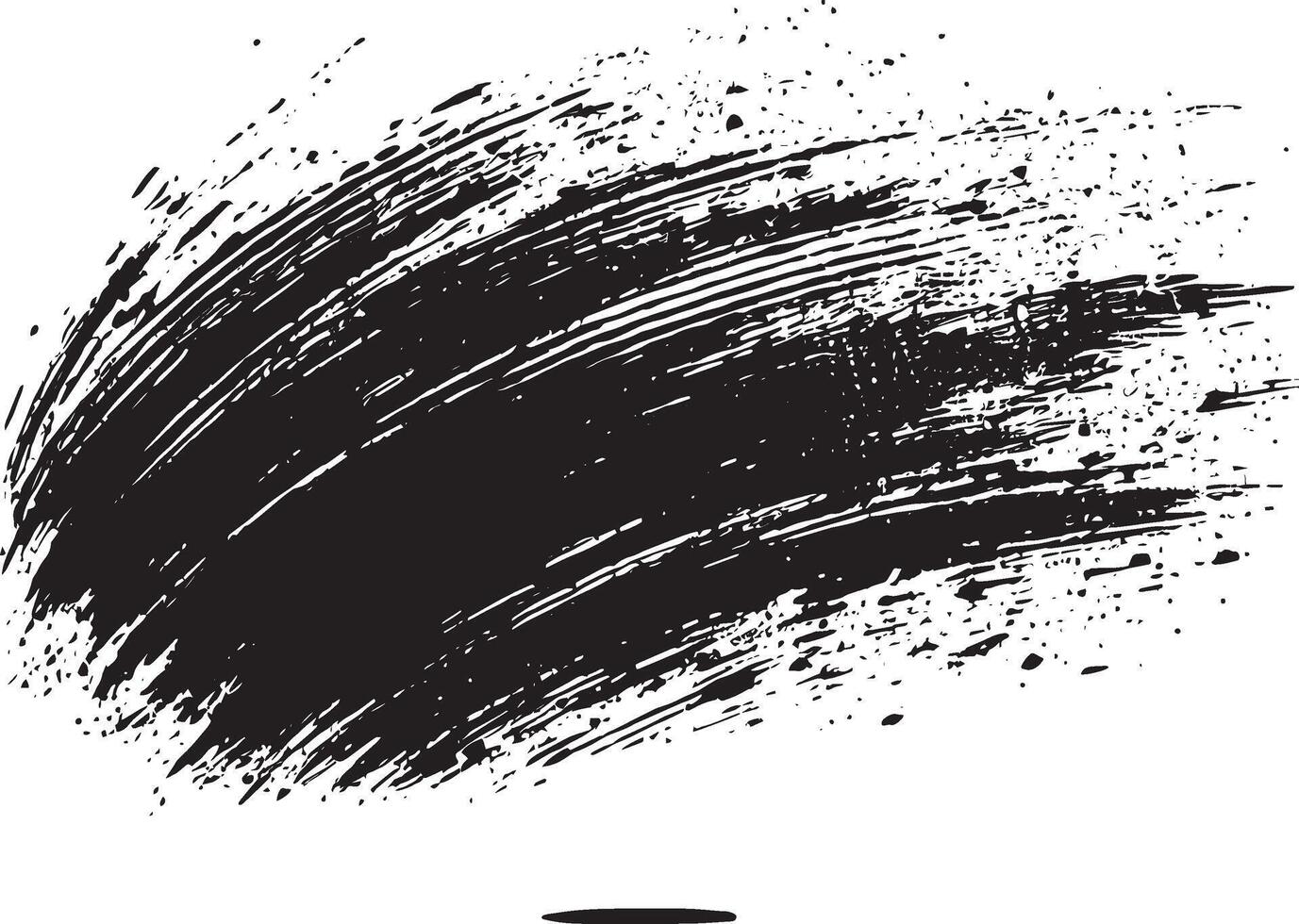 Intricate black brush stroke texture on a white canvas vector
