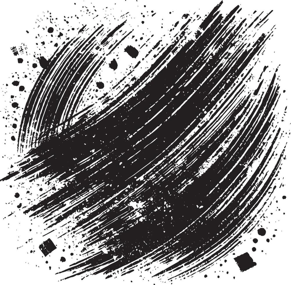 Intricate black stroke artwork on clean white background vector