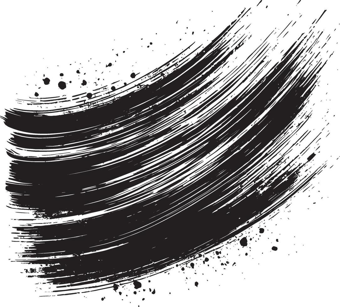Bold black stroke artwork on a clean white surface vector