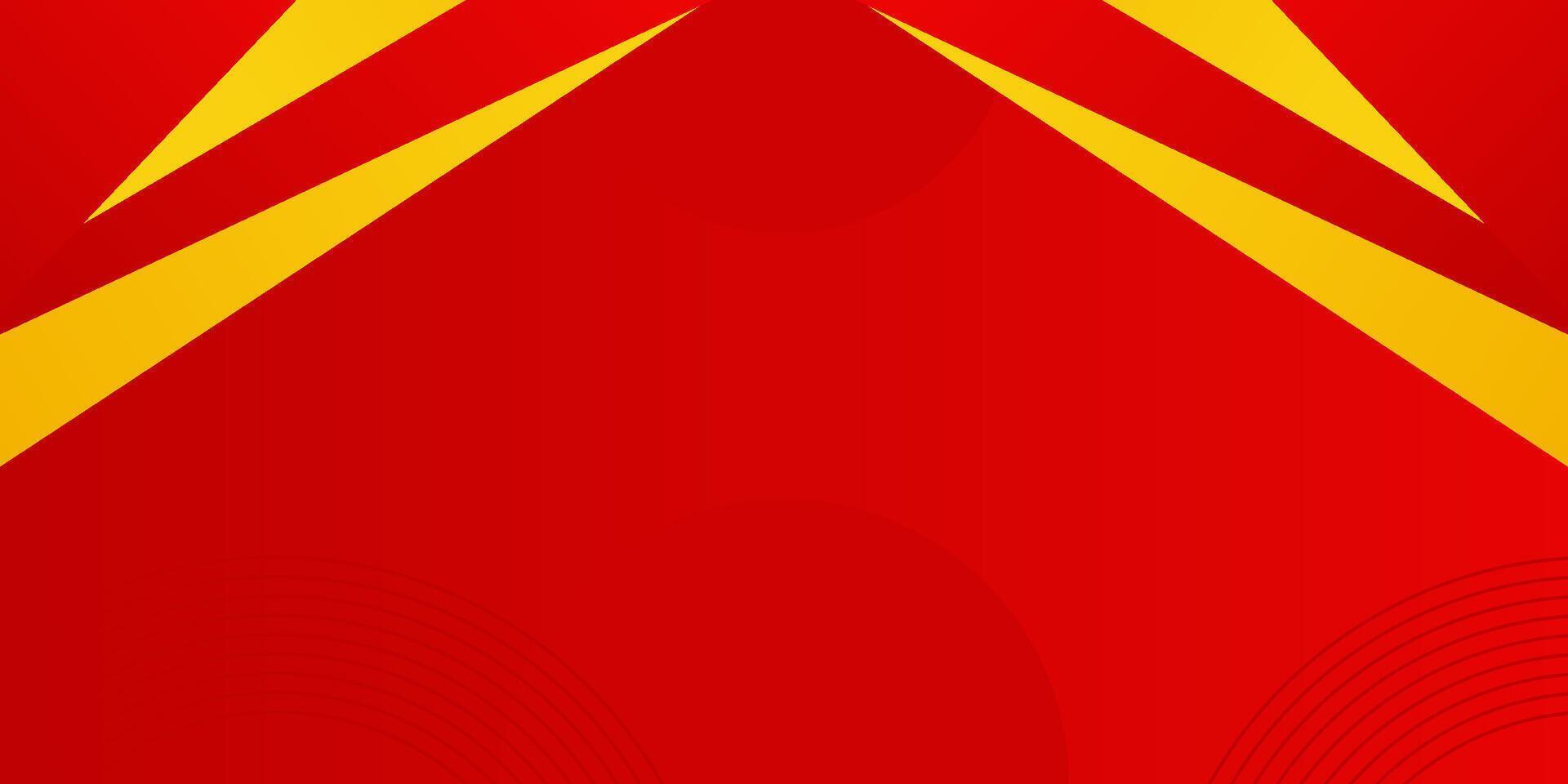 A red background with yellow abstract vector