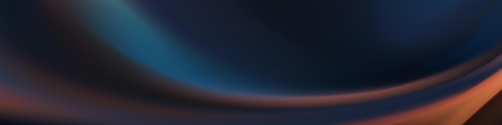 Abstract banner with flowing dark blue and bronze hues vector