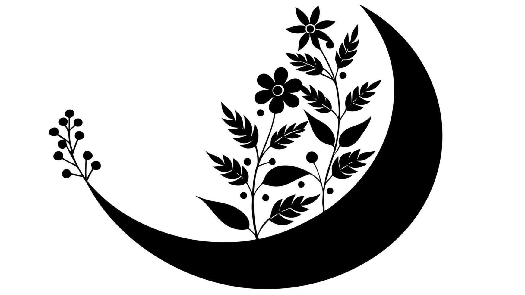 Free nature-inspired floral corner silhouette ornament vector