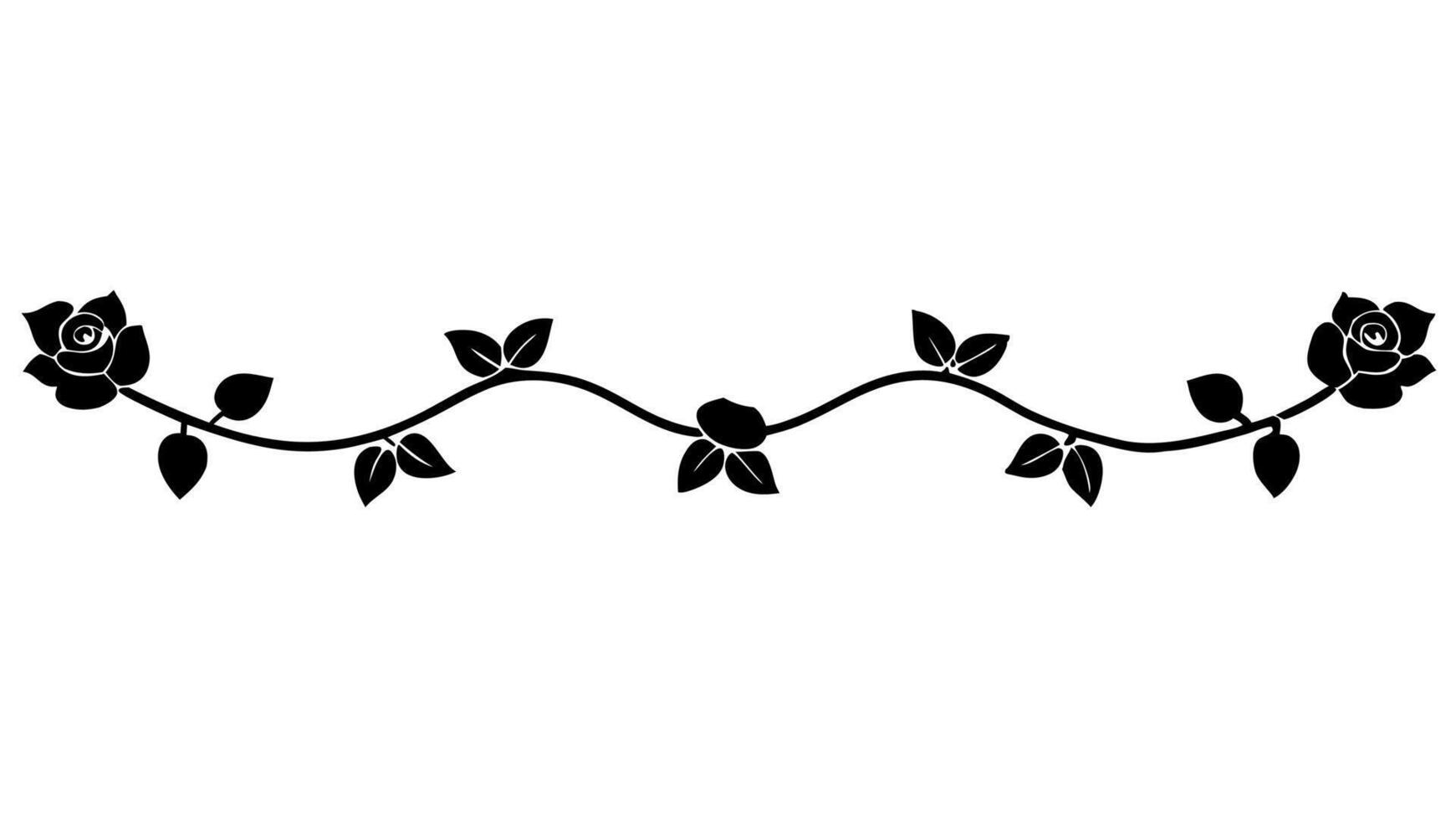 Free botanical illustrations of floral ornaments. vector
