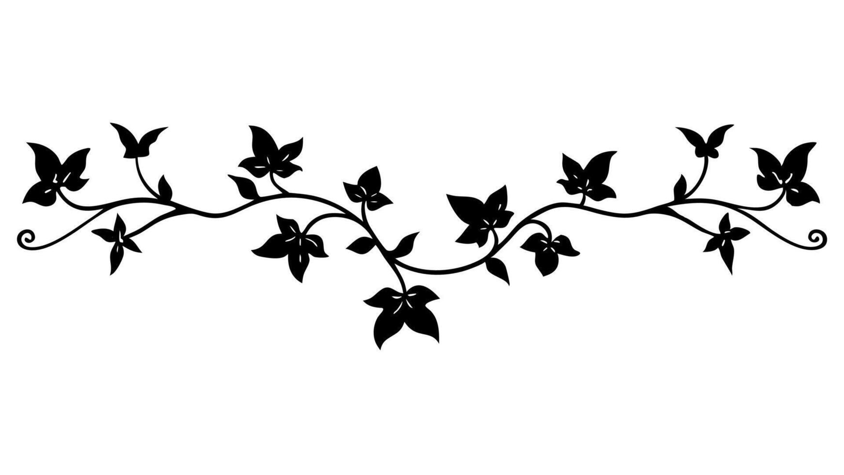 Free minimal flower underline silhouette for your artwork. vector