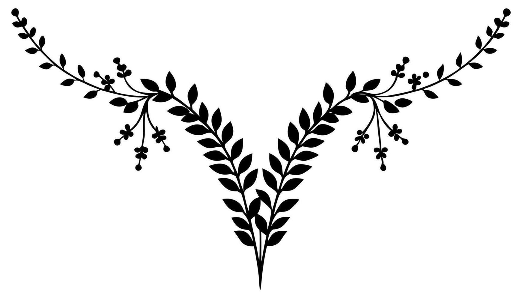 Free beautiful floral divider outline for decoration vector