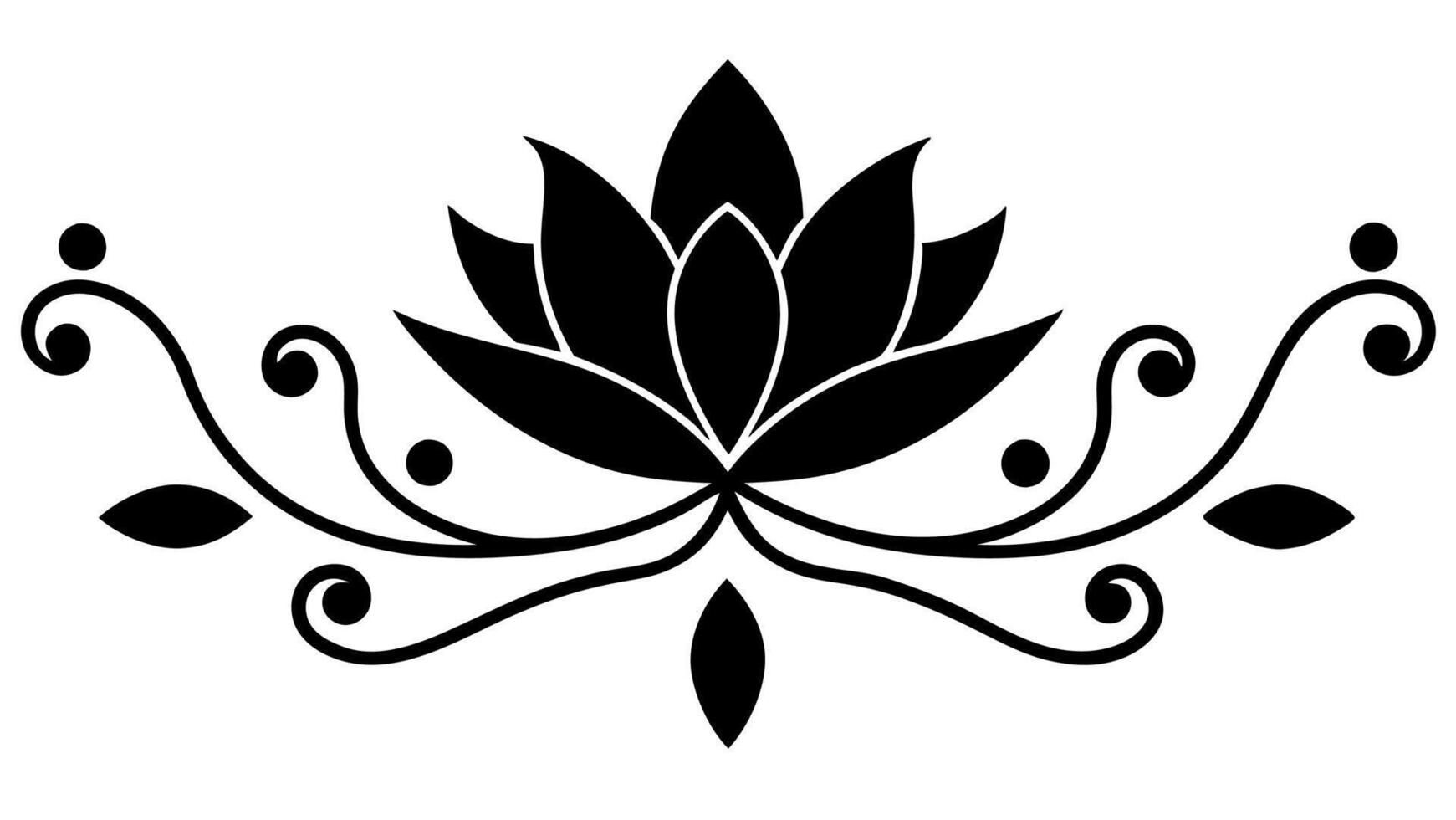 Free underlines silhouette floral ornaments for artistic use. vector