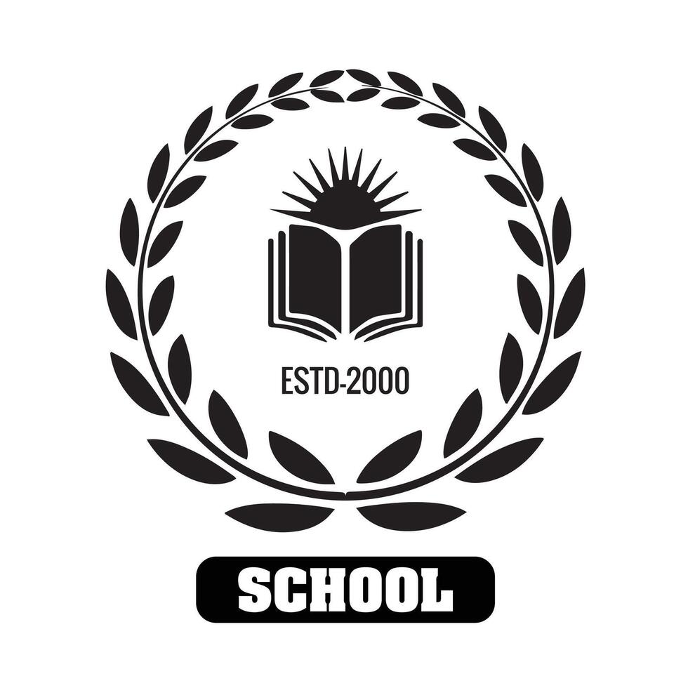 minimalist educational institution logo vector