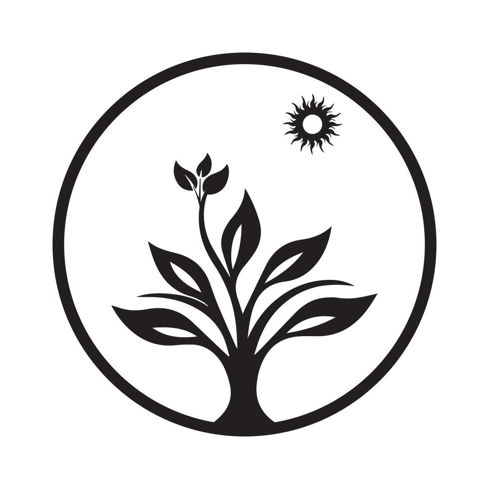 Tree silhouette logo vector