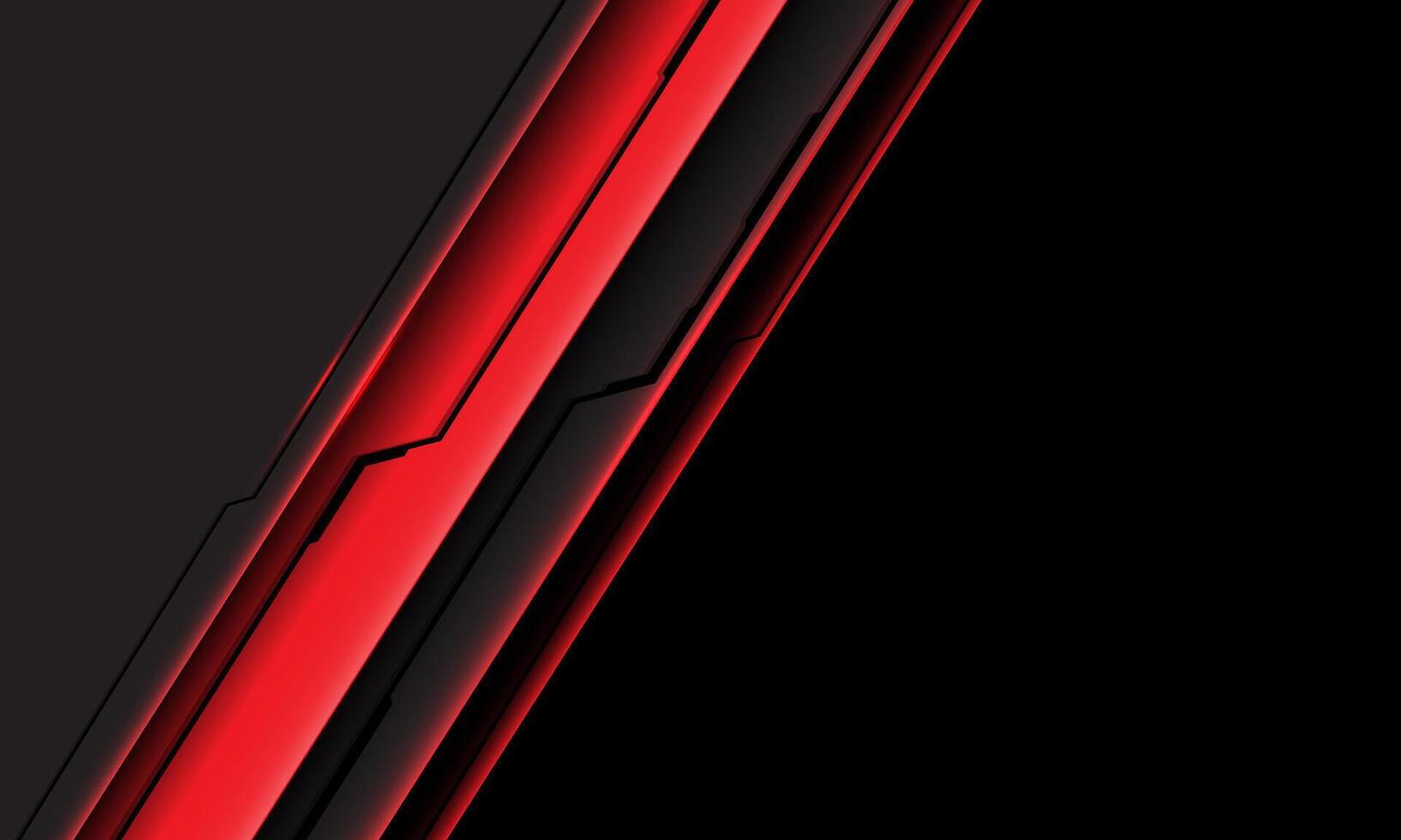 Abstract red black metallic circuit technology futuristic style slash dynamic geometric with blank space design modern creative background vector