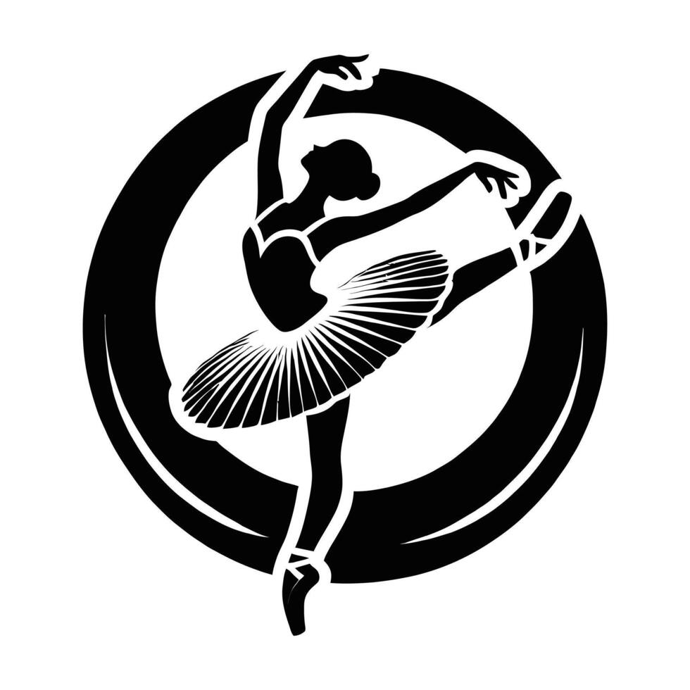 Professional Ballerina Silhouette for Artistic Designs vector