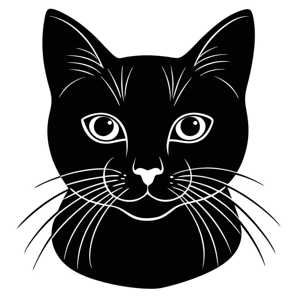 Artistic Black Cat Forms vector