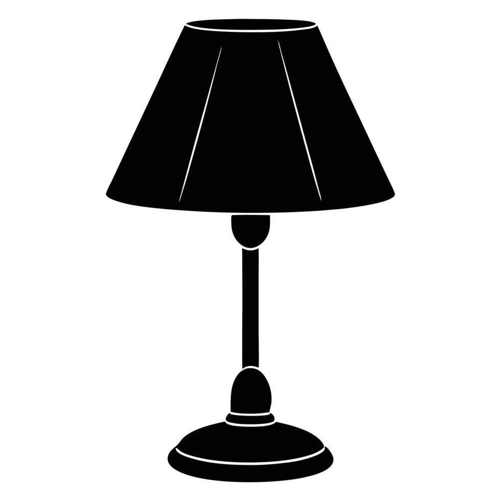 A plain table lamp with a round shape vector