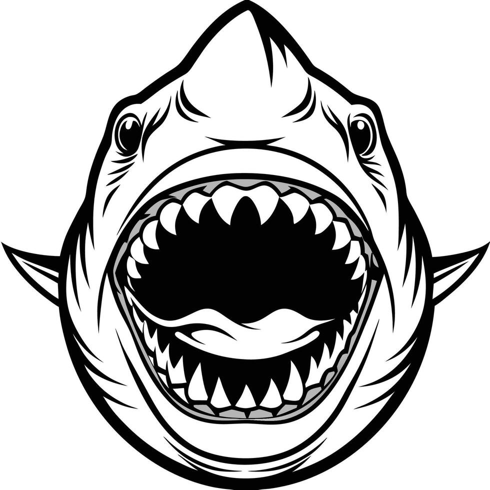 shark head design art vector