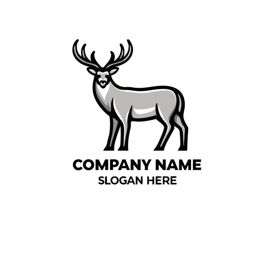 deer logo template design art vector
