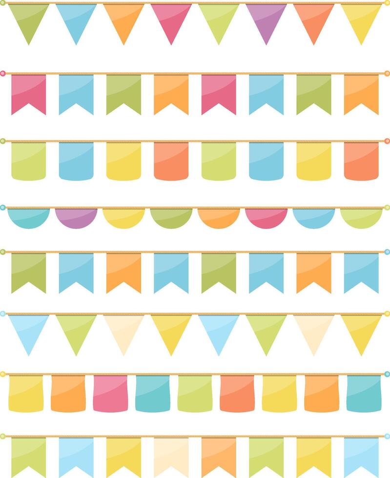 Various Colorful Bunting vector