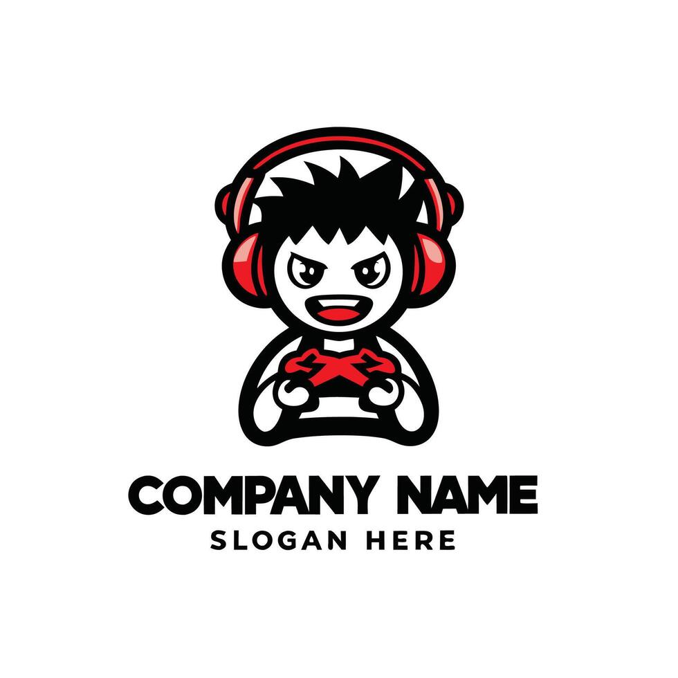 a cartoon character holding a game controller vector