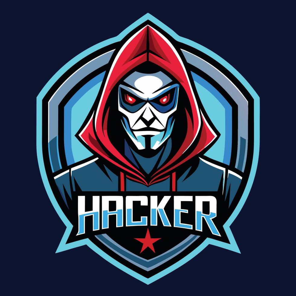 the hacker logo for a game vector