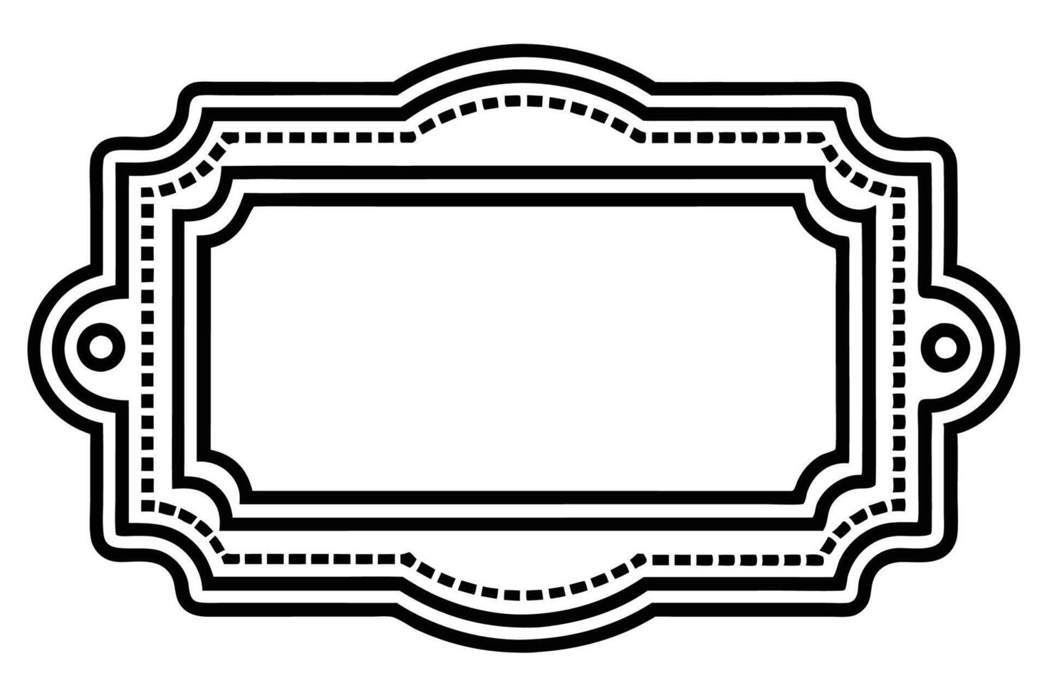 black and white illustration of a frame vector