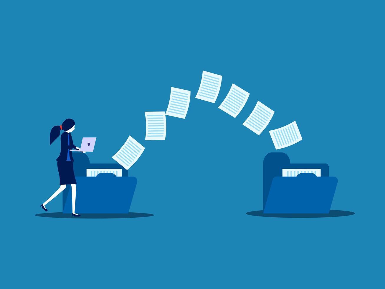 women send documents vector