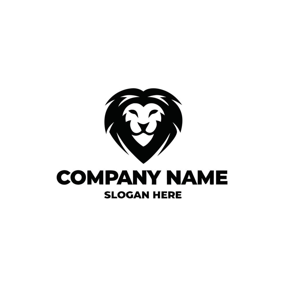 lion head art template vector