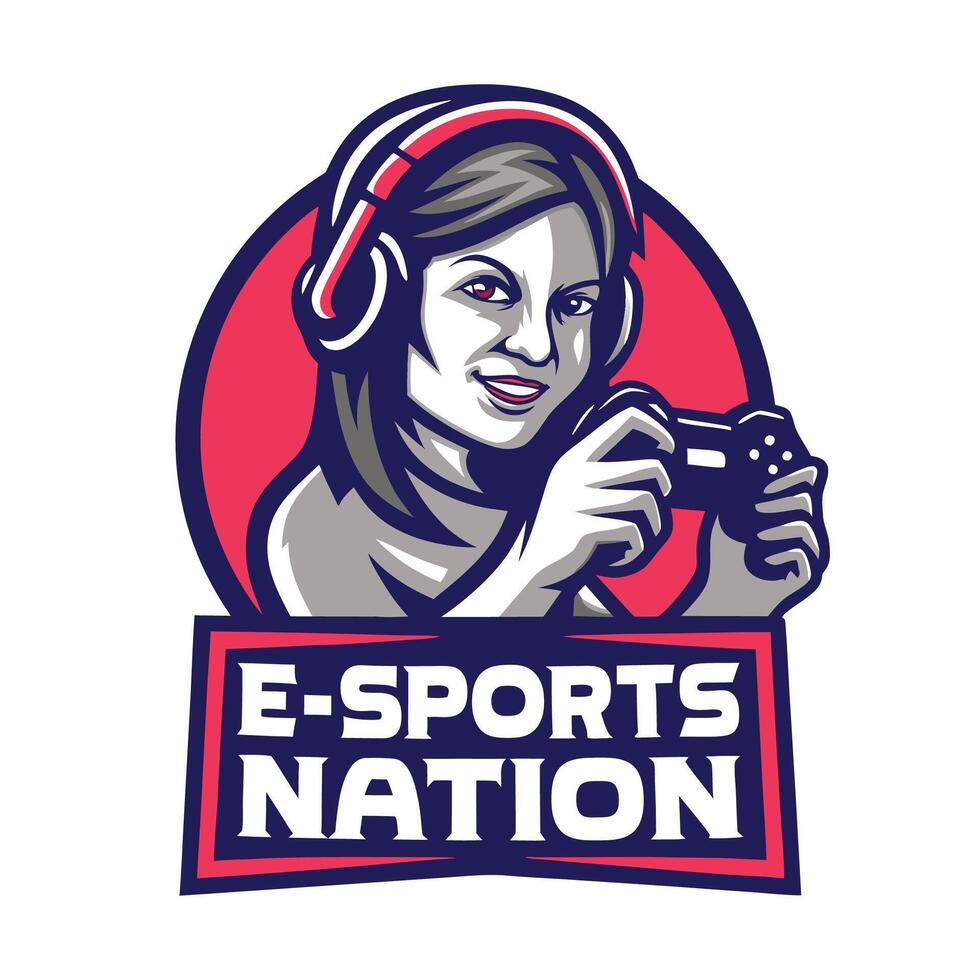 e-sports nation logo vector