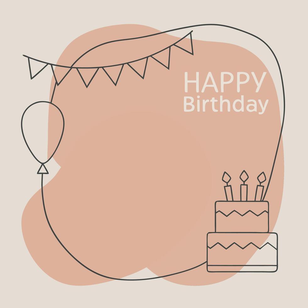designs designs happy birthday with cake and balloons vector