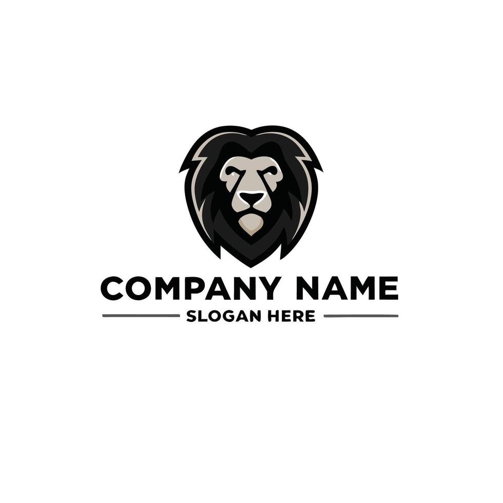 lion head template art, vector