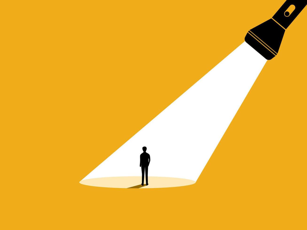 Career Opportunities ,Job Advertisements. Spotlight for Businessmen. illustration vector