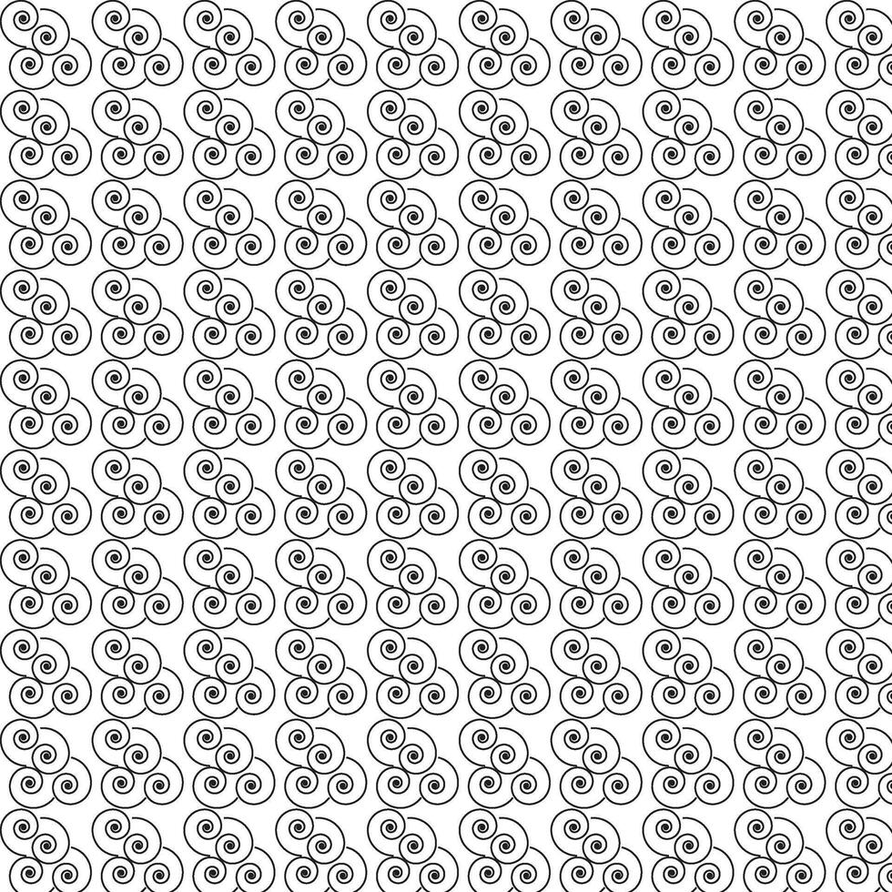 Intricate Black and White Swirl Pattern with Detailed Repeating Design vector
