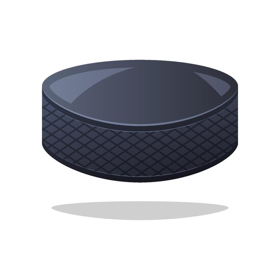 Hockey puck isolated on white background. vector