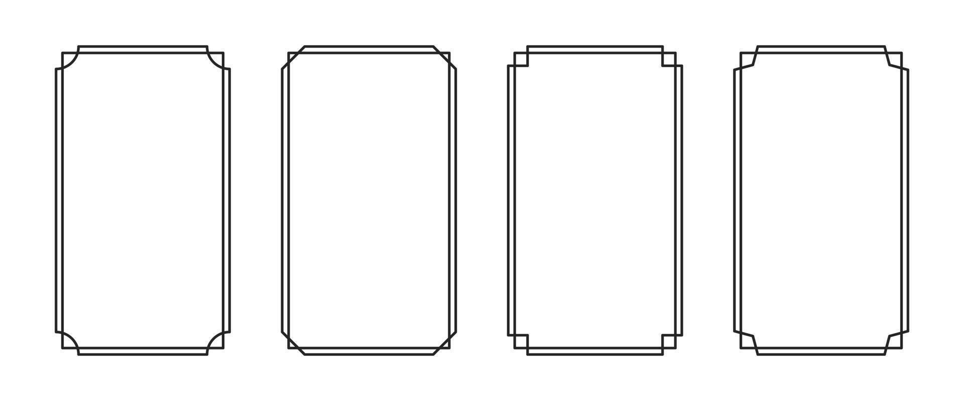 Set of minimal line rectangle frame vector