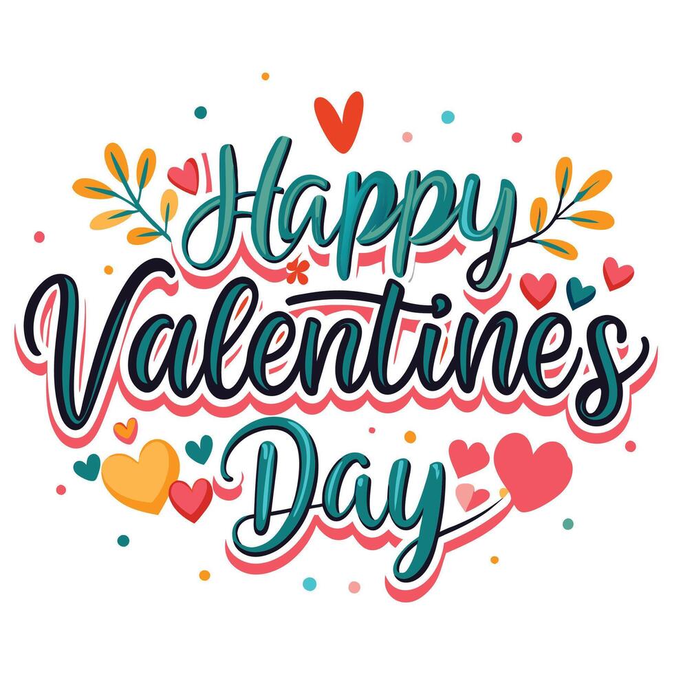 happy valentine's day vector