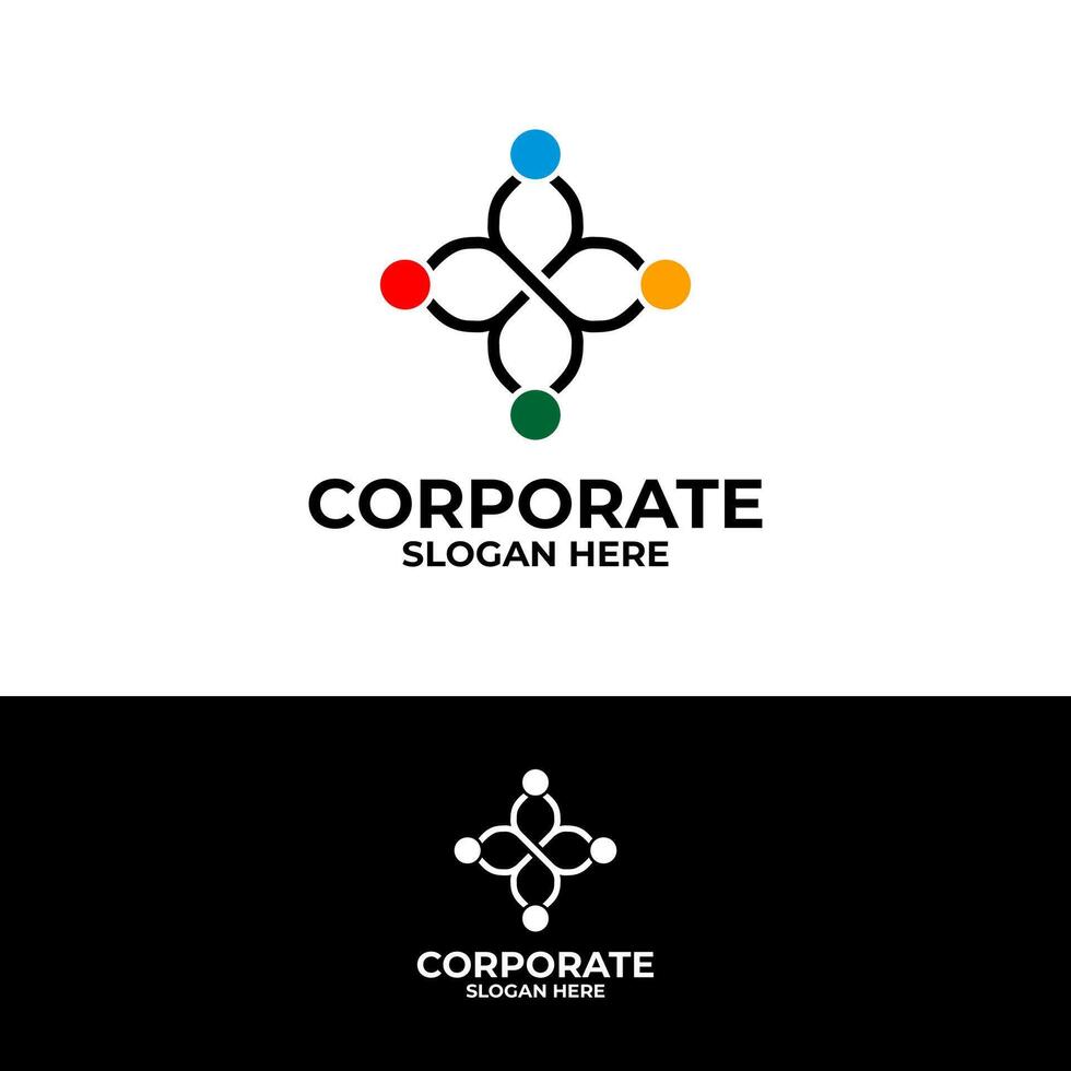 social people logo template vector