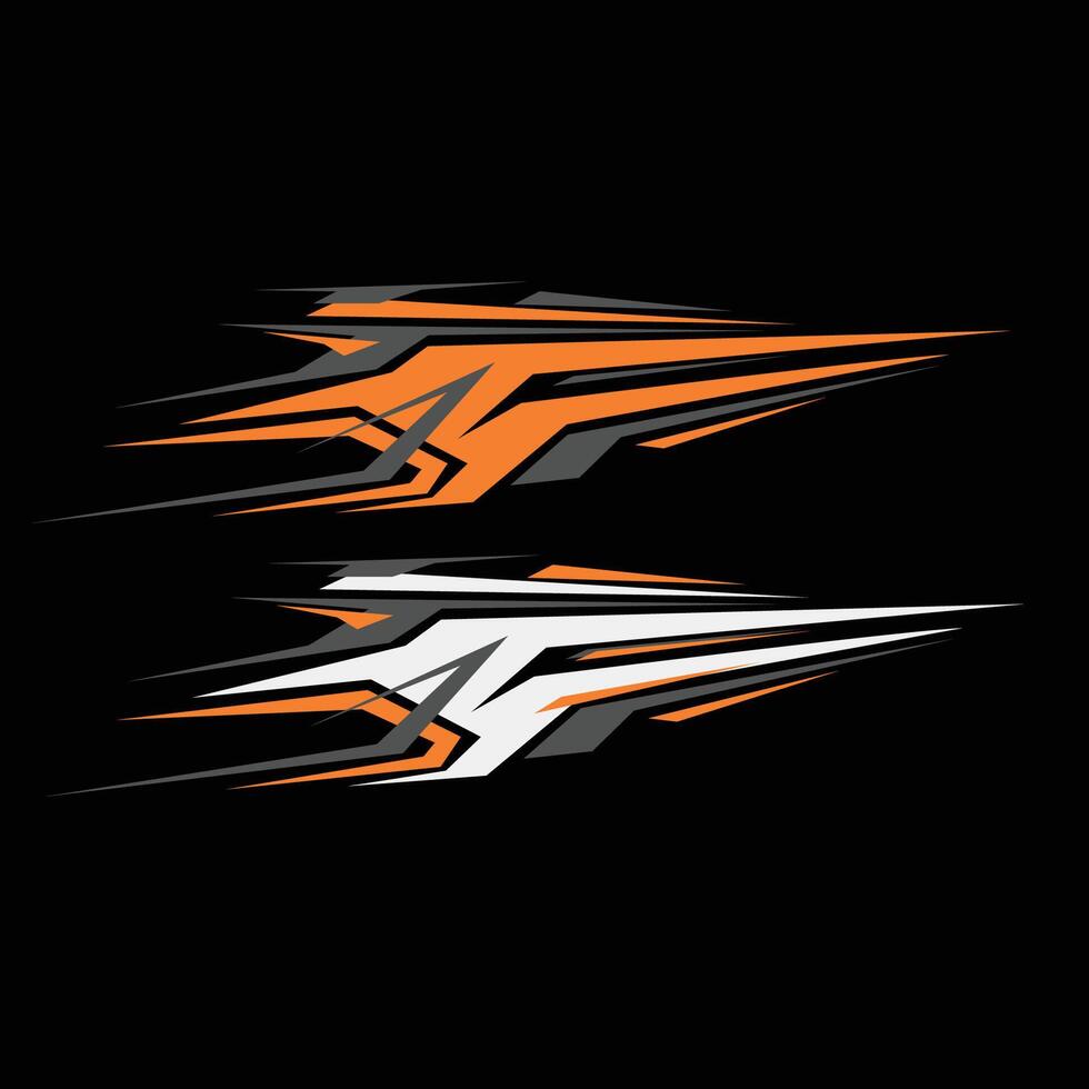 modern sticker design for racing car background. stickers with sharp lines and character vector
