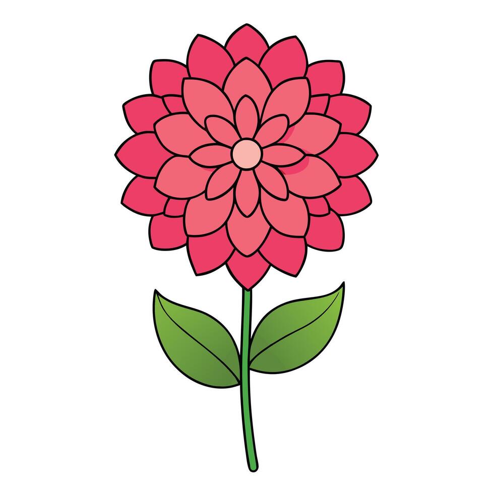 Elegant Dahlia Flower Design for Creative Artwork vector