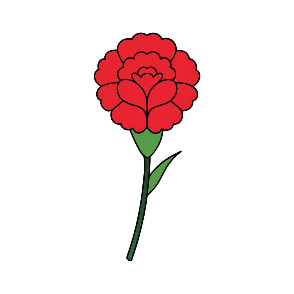 Elegant Carnation Flower Design for Creative Artwork vector