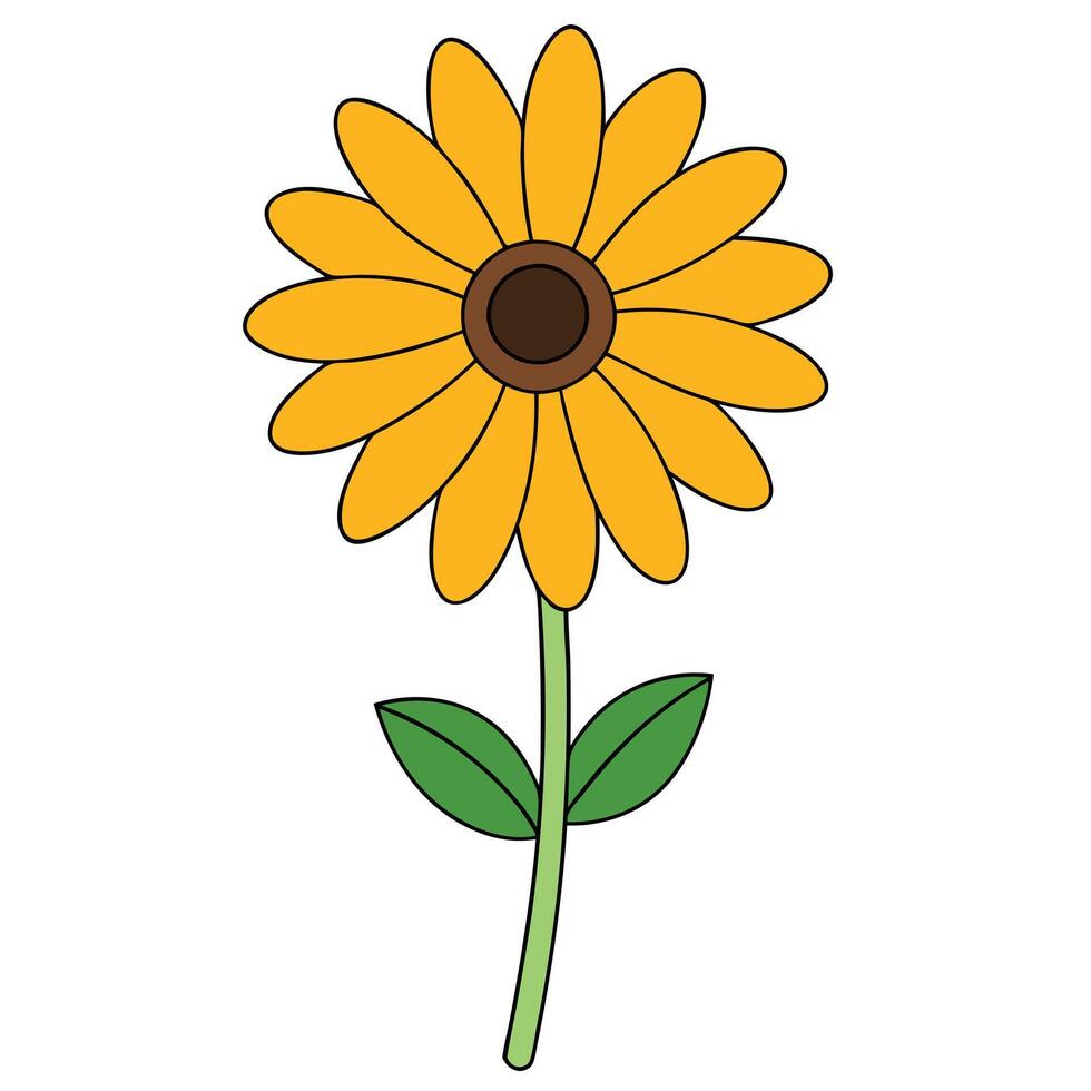 Beautiful Rudbeckia Flower Design for Nature-Themed Projects vector