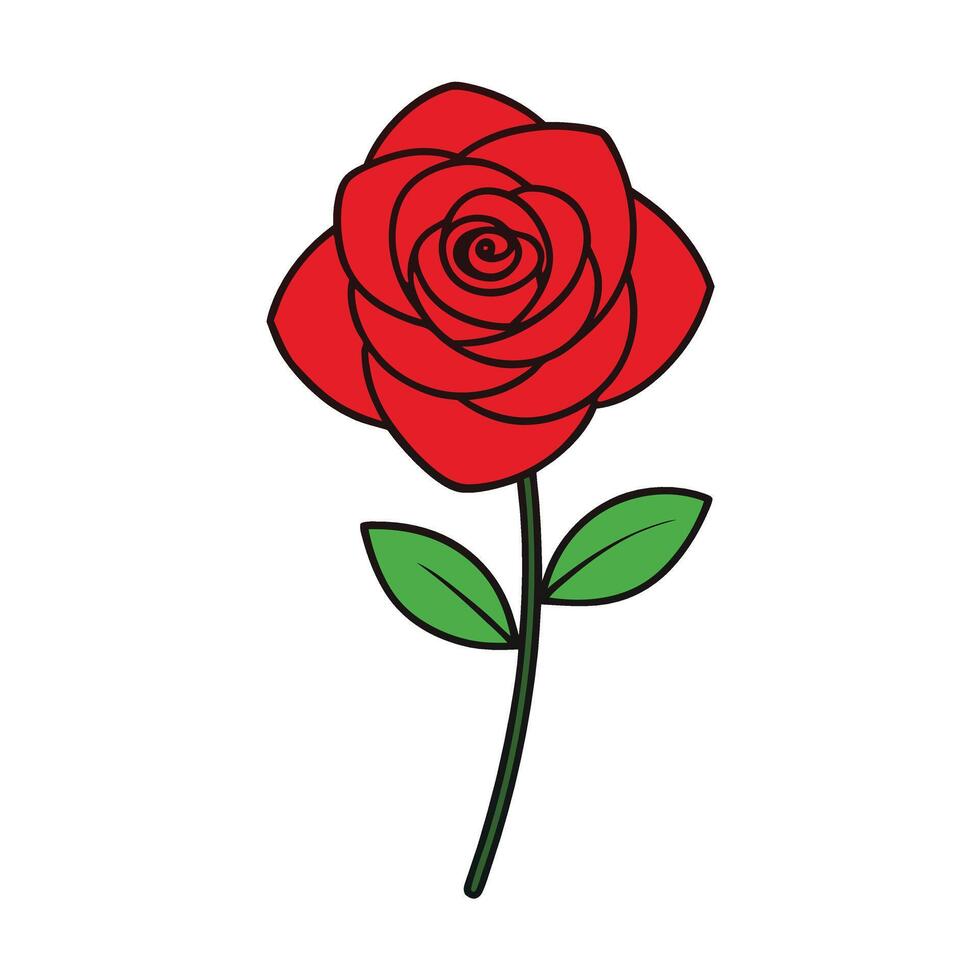 Artistic Rose Design for Branding and Marketing Materials vector