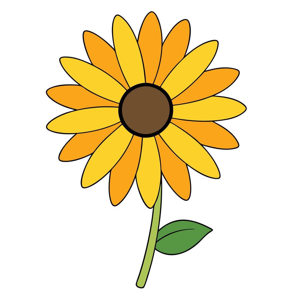 Vibrant Rudbeckia Flower Design for Creative Artwork vector