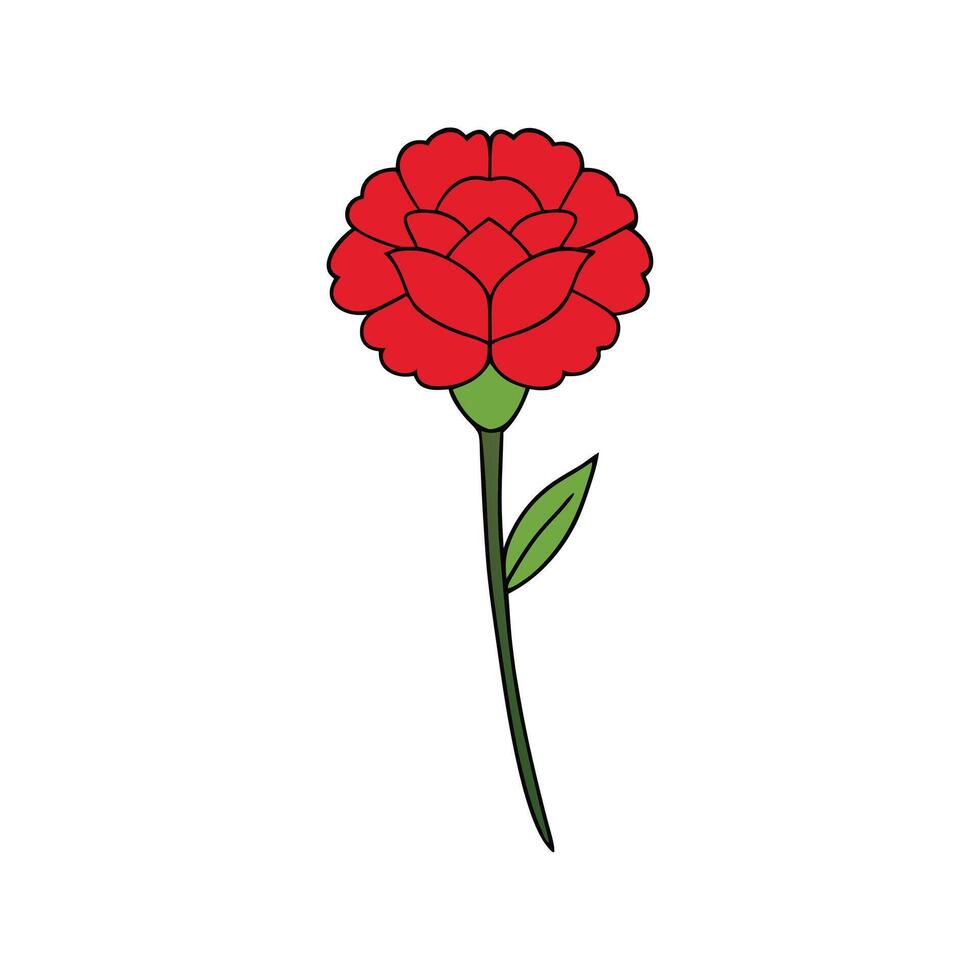 Artistic Carnation Flower Design for Greeting Cards and Posters vector