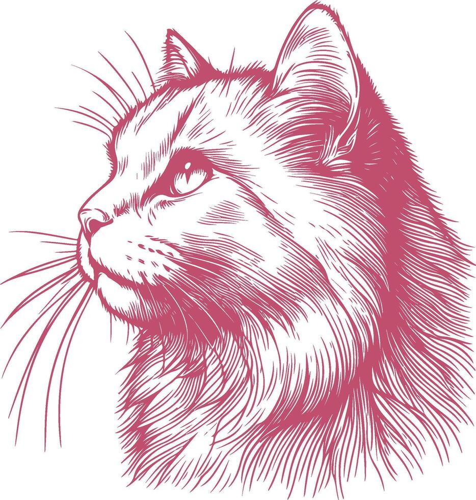 Charming Cat Illustration Perfect for Prints, Gifts, and Merchandise vector