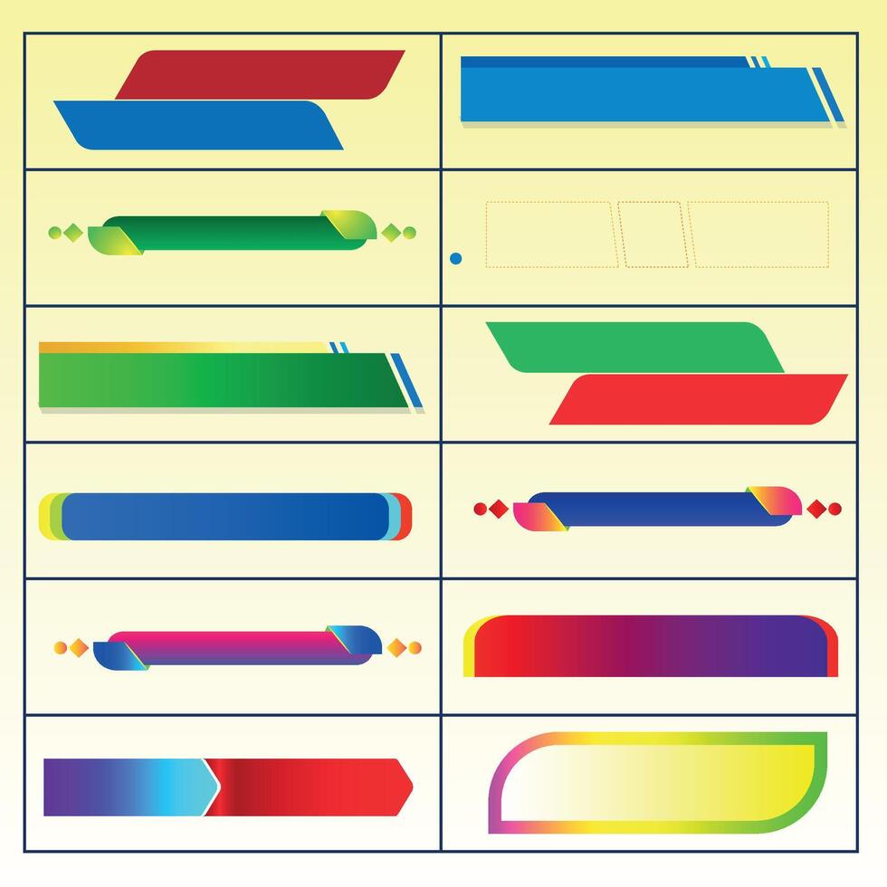 Collection of abstract infographic banners Colorful Abstract Banners vector