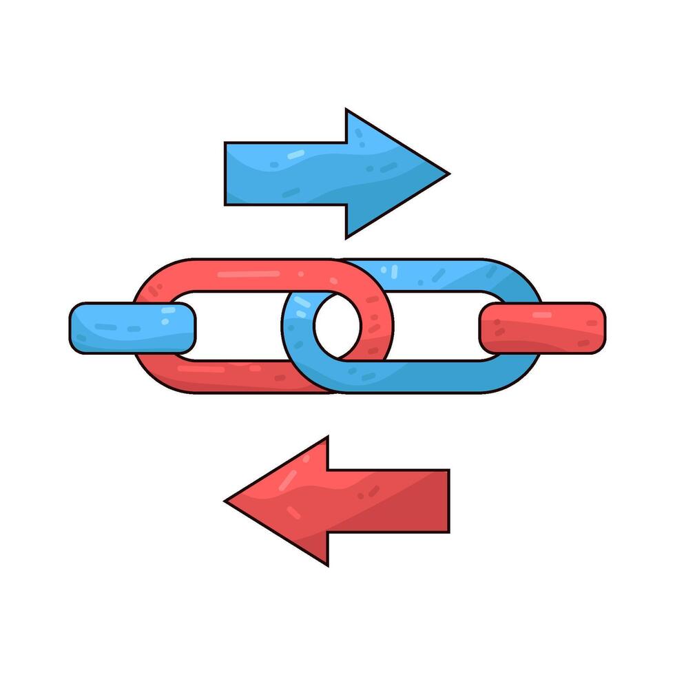 Illustration of Backlink building vector