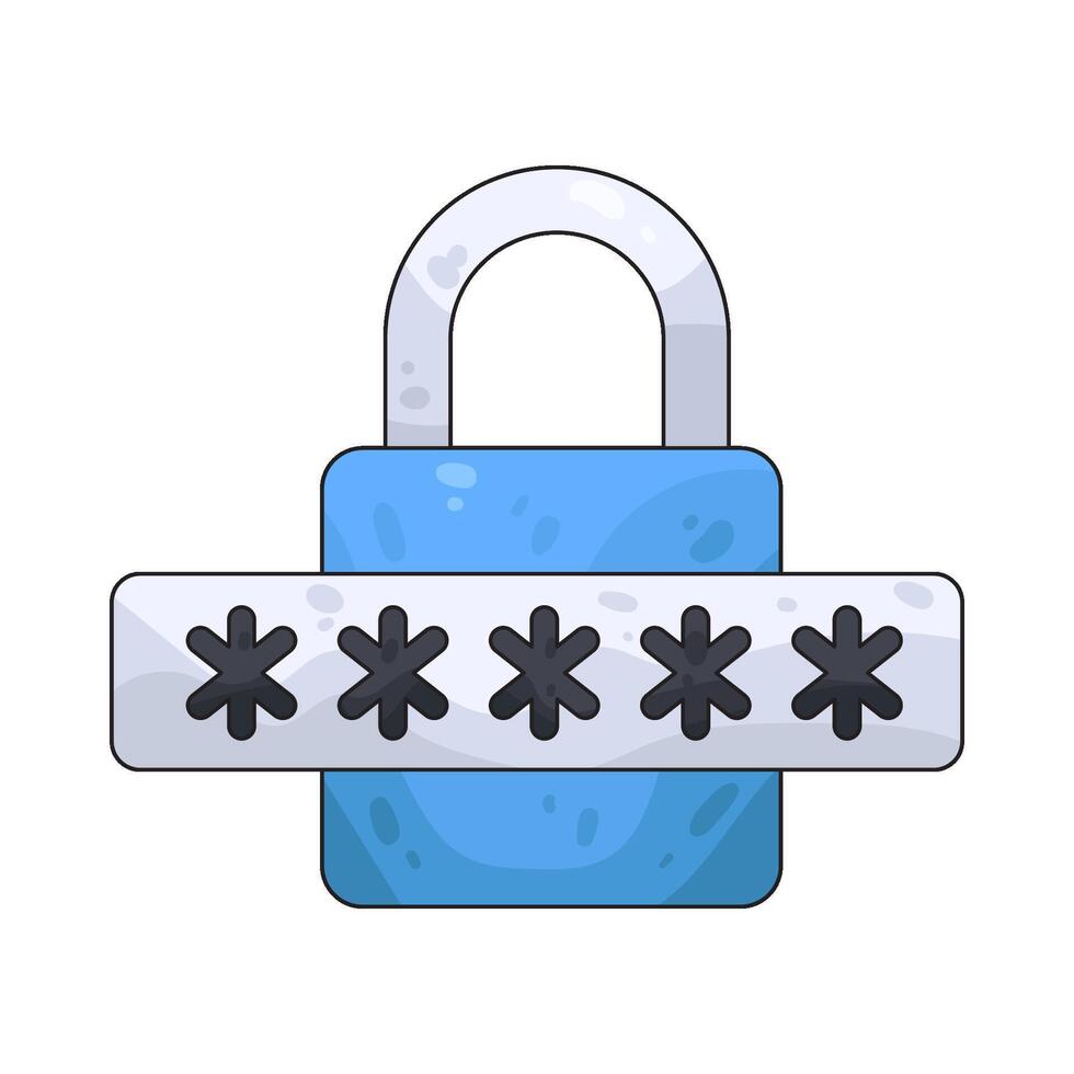 Illustration of Password Lock vector