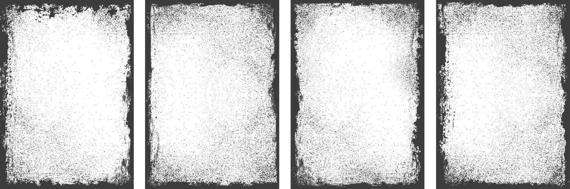 Abstract grunge banner collection vector